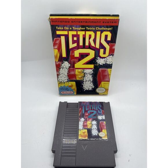 Tetris 2 Nintendo NES With Box - Tested